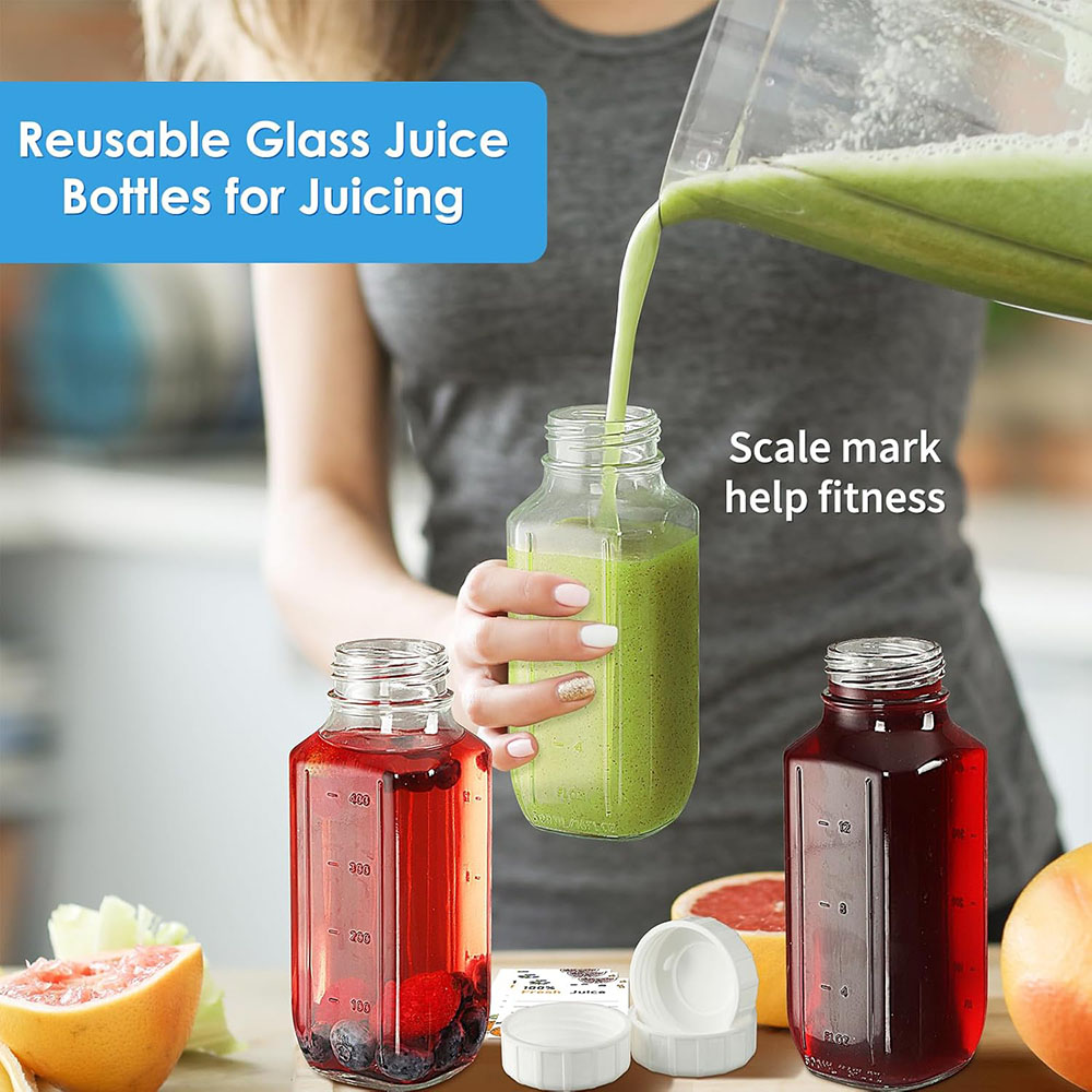 Glass Juice Bottles with Lids, - огляд і ціна Bean Hopper Lid