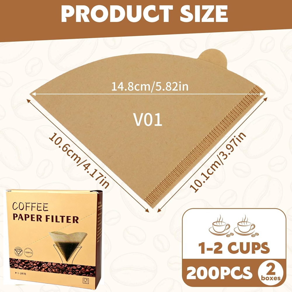 Coffee Filters 200 Count Cone  - огляд і ціна Coffee Equipment For Home
