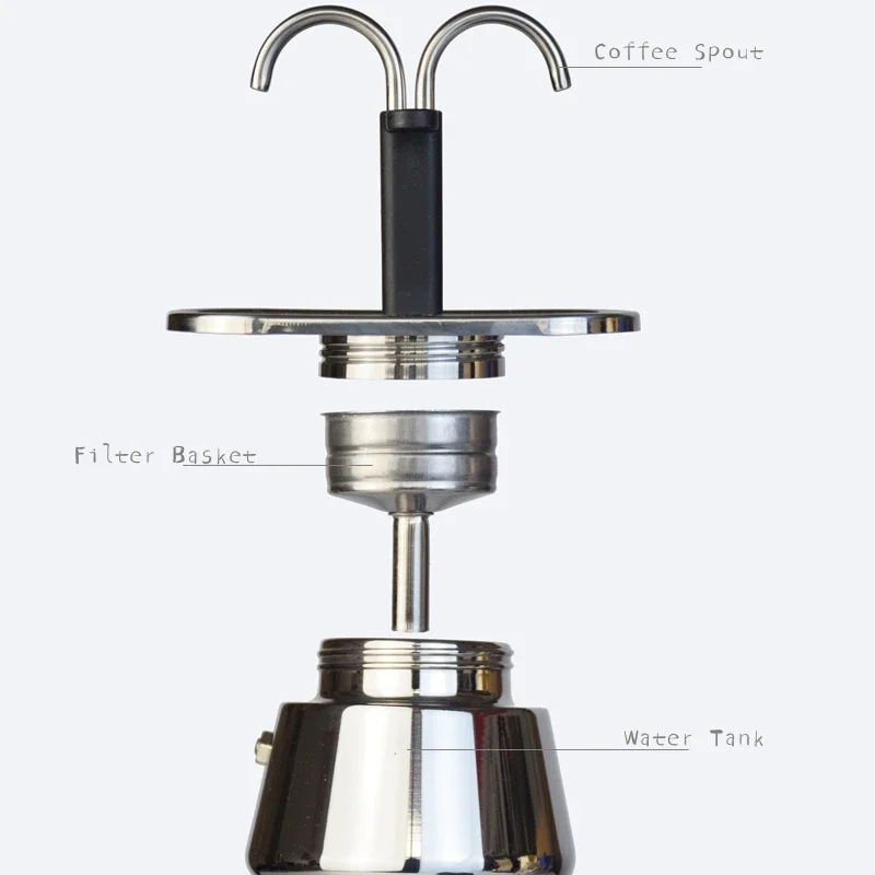 200ML Mini Moka Pot Double Tub - огляд і ціна Coffee Equipment Tools
