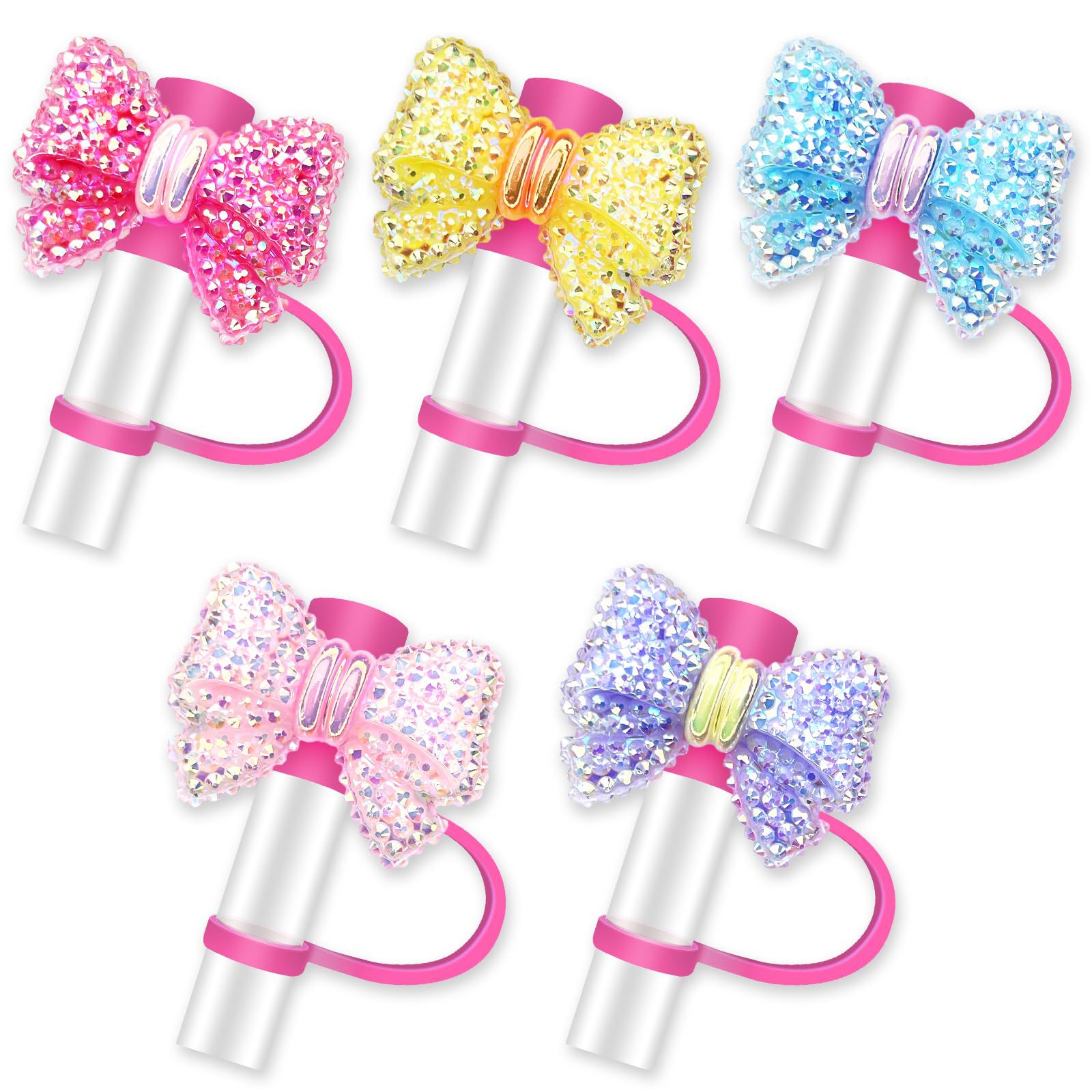 Cute Flower Bow Straw Covers C - огляд і ціна Bean Hopper Lid