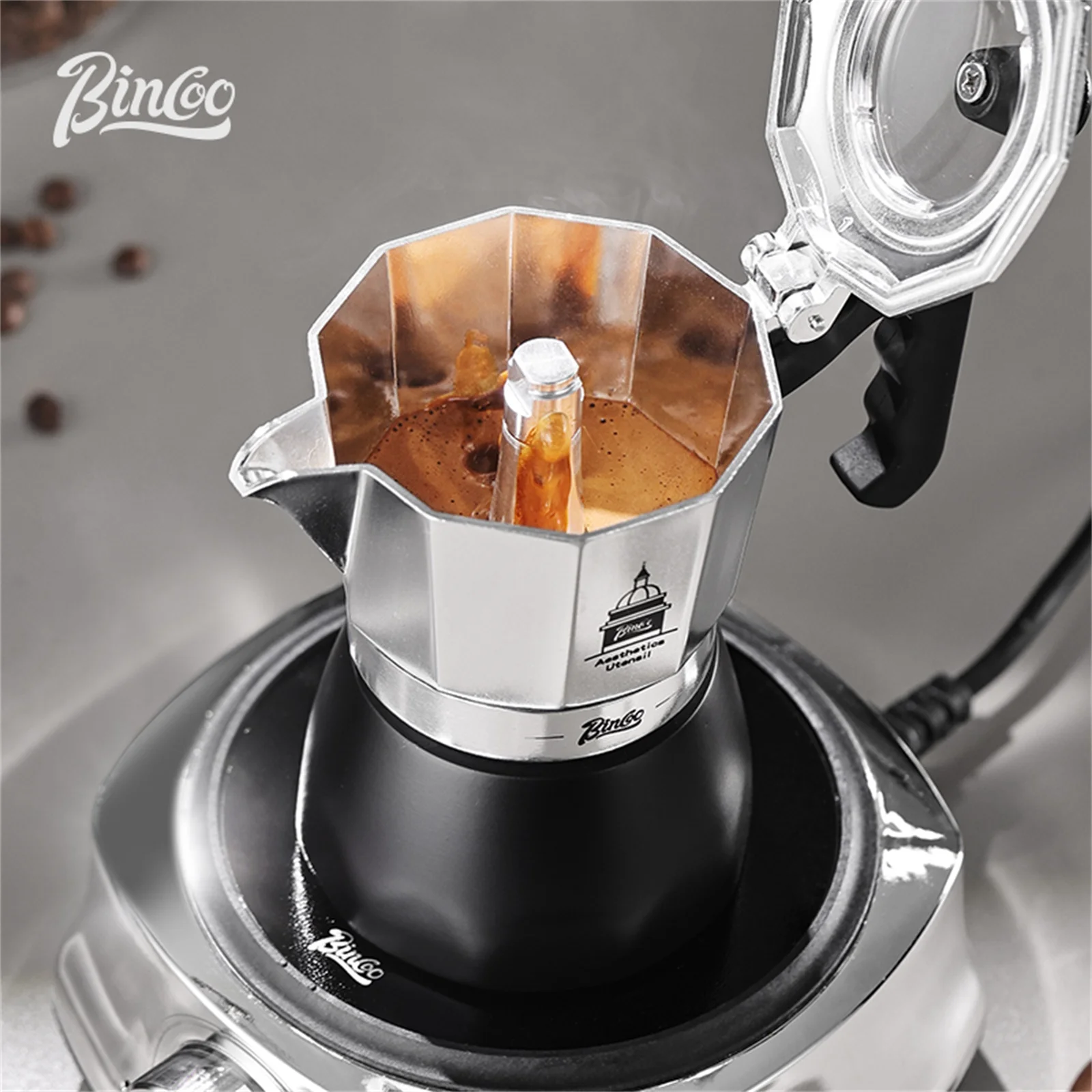 BINCOO Double Valve Moka Pot，E - огляд і ціна Coffee Equipment Tools