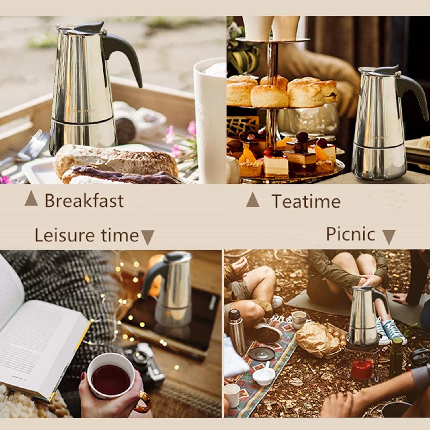 4/6/9 Cups Moka Pot Caffe Mach - огляд і ціна Coffee Equipment Tools