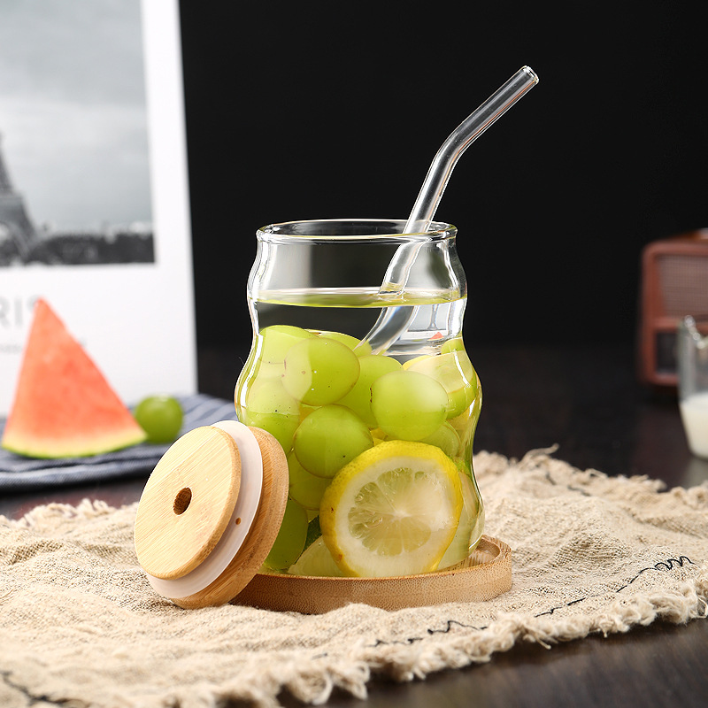 500ml Glass Tumbler with Straw - огляд і ціна Bean Hopper Lid